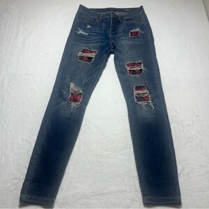 Judy blue Distressed Blue Jeans with Red Accents